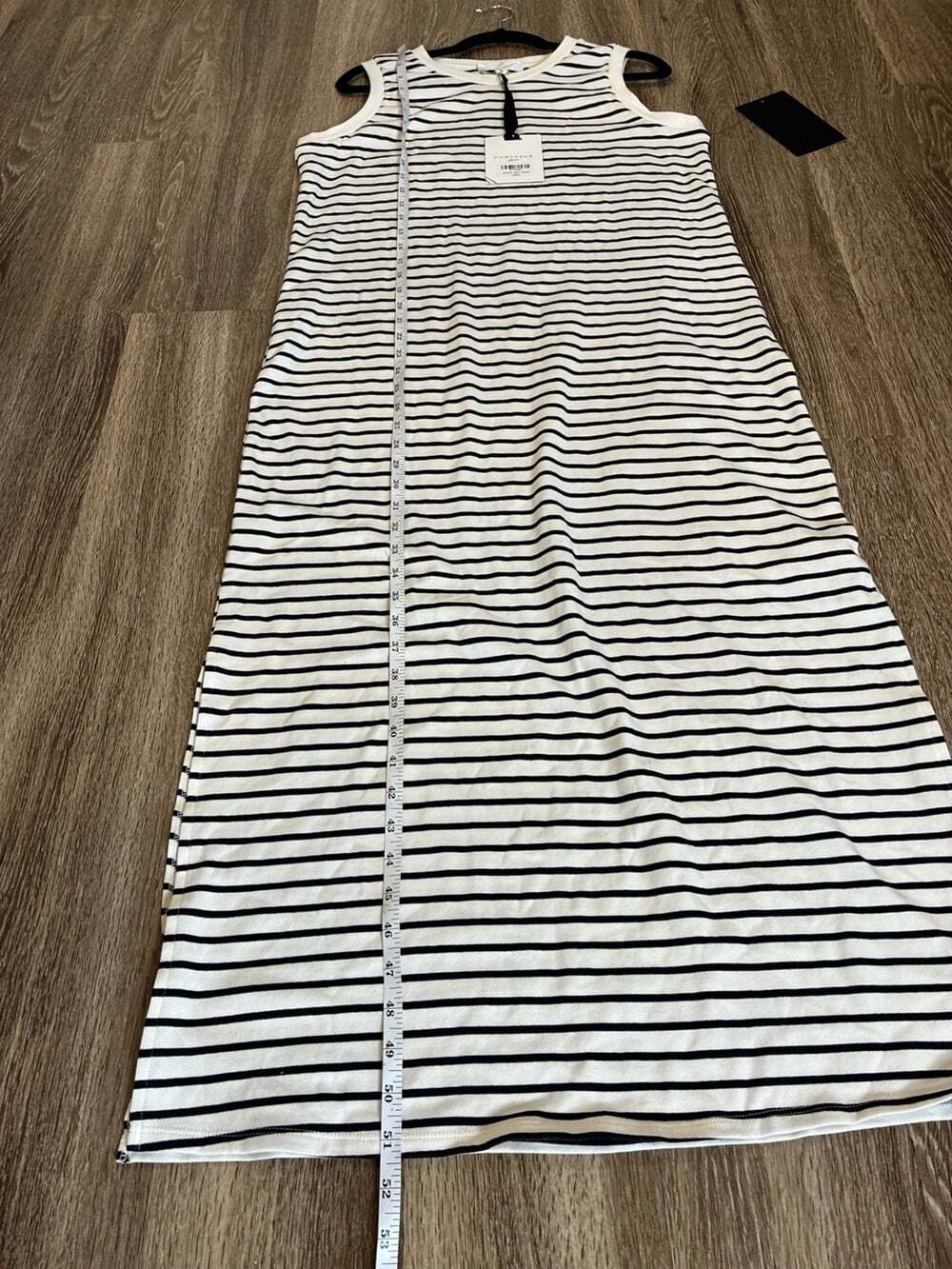 Pomander Place NWT Navy Stripe Sleeveless Gio Maxi Dress Size Large Tuckernuck - Picture 7 of 9